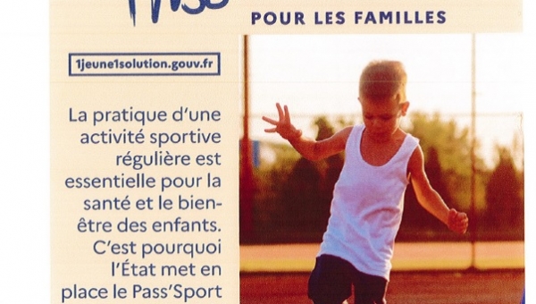 Pass'Sport pour les familles - rentrée sportive 2021